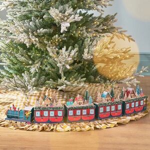 Anthropologie Light-Up Wooden Train Advent Calendar